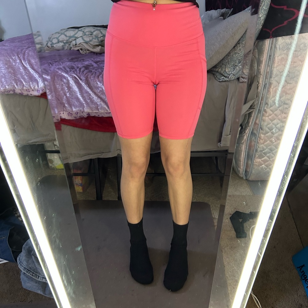 Champion Women's Bright Pink Bike Shorts